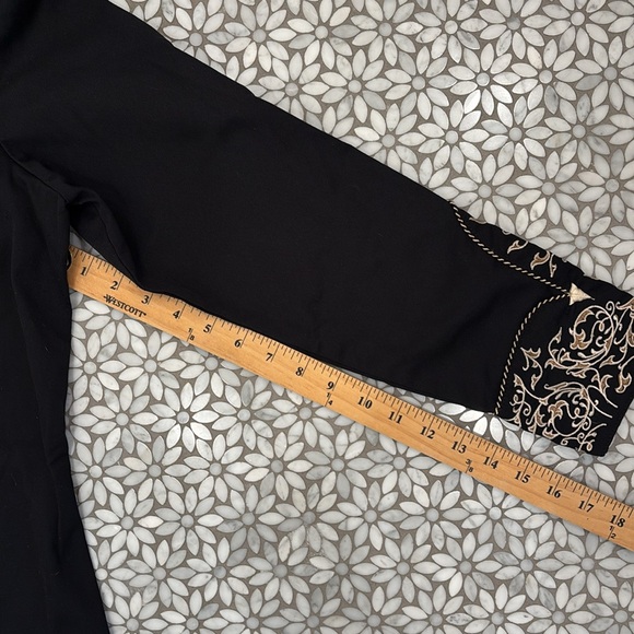 Women's Scully Scroll Embroidered Long Sleeve Pearl Snap Western Shirt, Size L - Picture 12 of 12